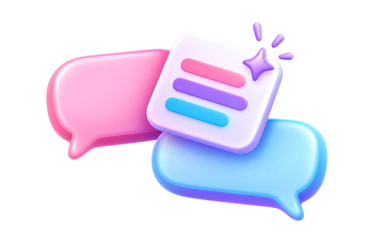 Illustration abstraite de deux bulles de conversation reliées